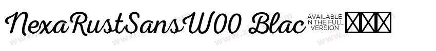 NexaRustSansW00 Blac字体转换